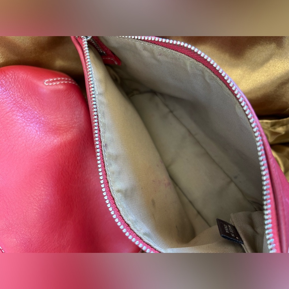 Coach Cherry Red Leather Vintage Cosmetic Pouches 🍒 - Picture 6 of 6